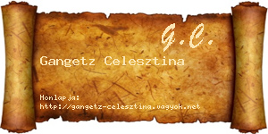Gangetz Celesztina névjegykártya
